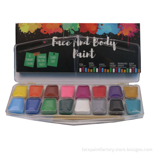 Cheap Halloween Professional 16 colors Face Paint Kit
